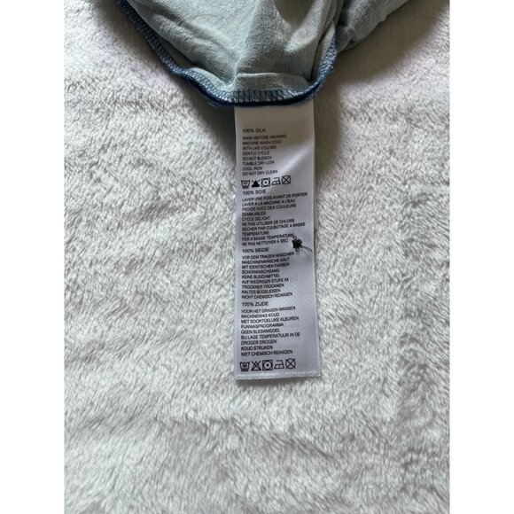 Tommy Bahama Mens Blue Palm Tree Print Short Sleeve Button-Up Shirt Large Casual - Picture 9 of 11